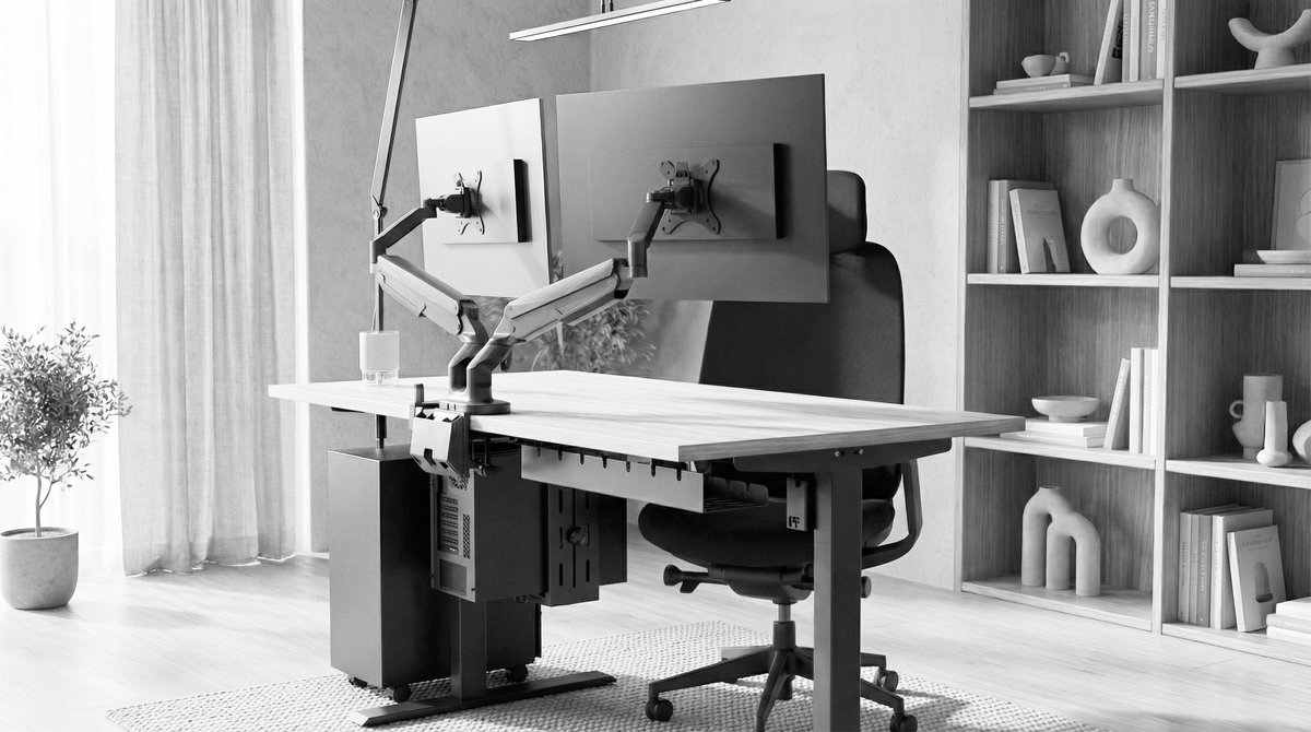 Ramiona na monitor - wsparcie głowy i karku w codziennej pracy