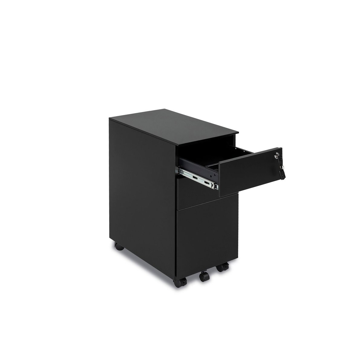 ZM-FK100 SLIM czarny_wysunięta czarna szuflada